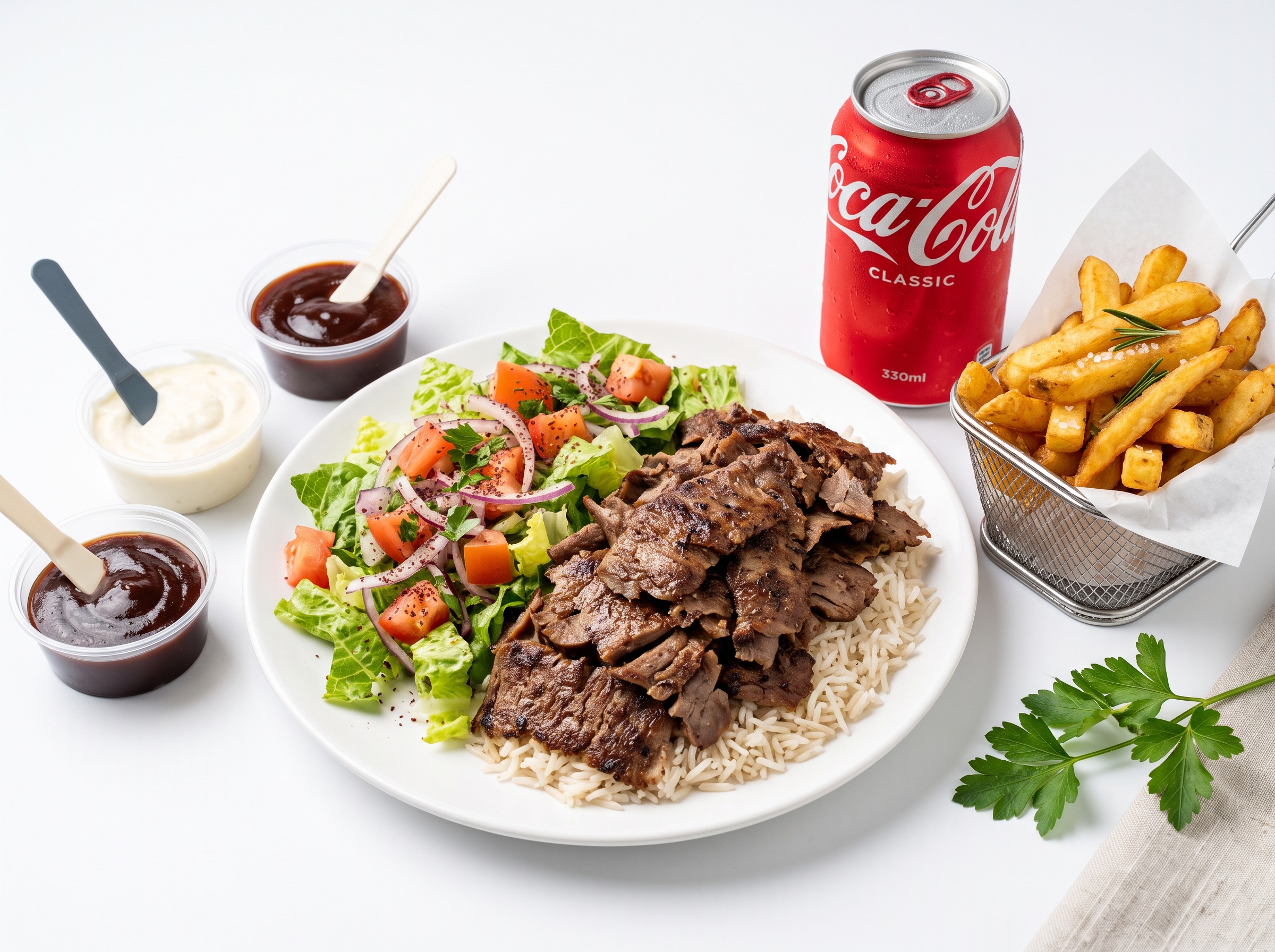 Beef Kebab Plate Combo