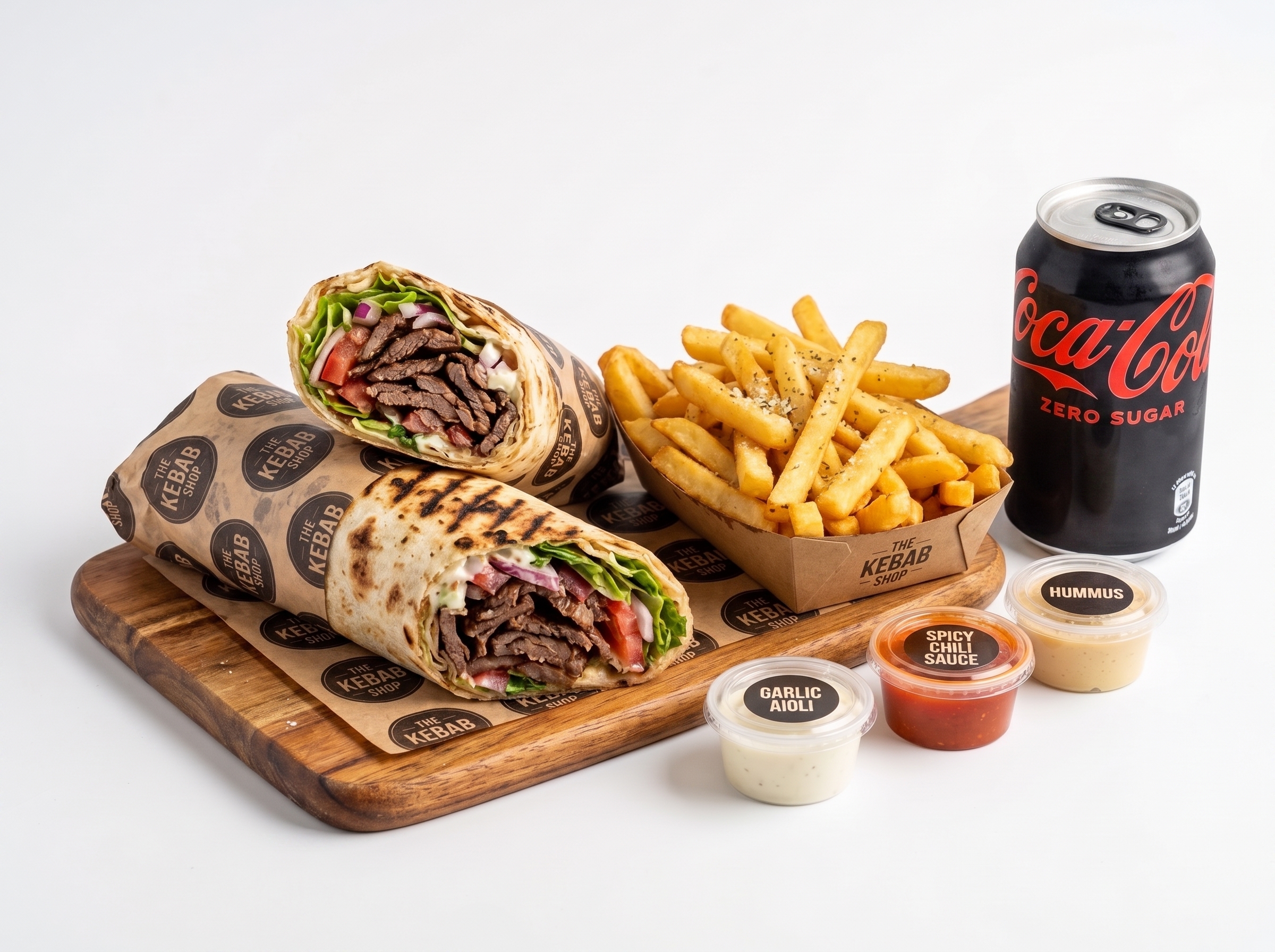 Beef Kebab Roll Combo