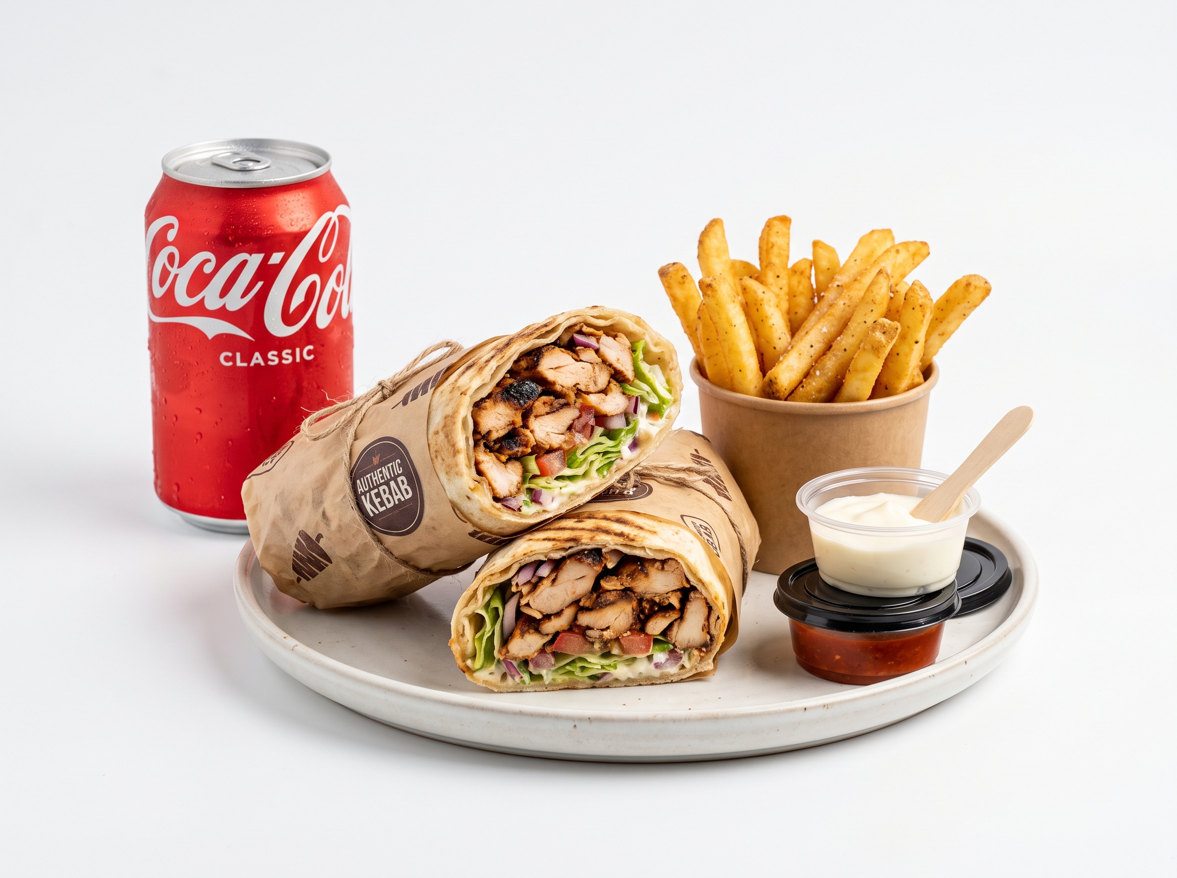 Falafel Kebab Roll Combo