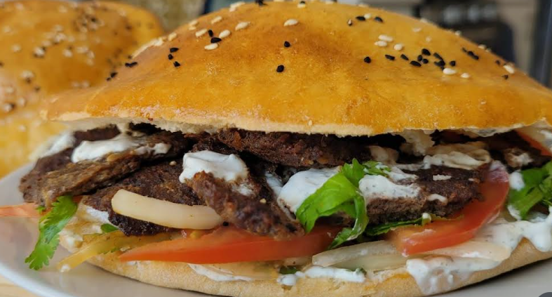 Beef Kebab Burger on turksish bread